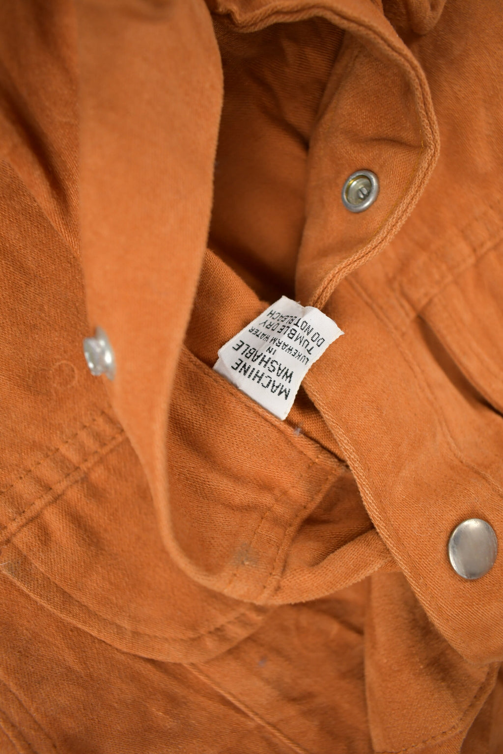 Vintage 1960s Male Burnt Orange Shacket Button Up