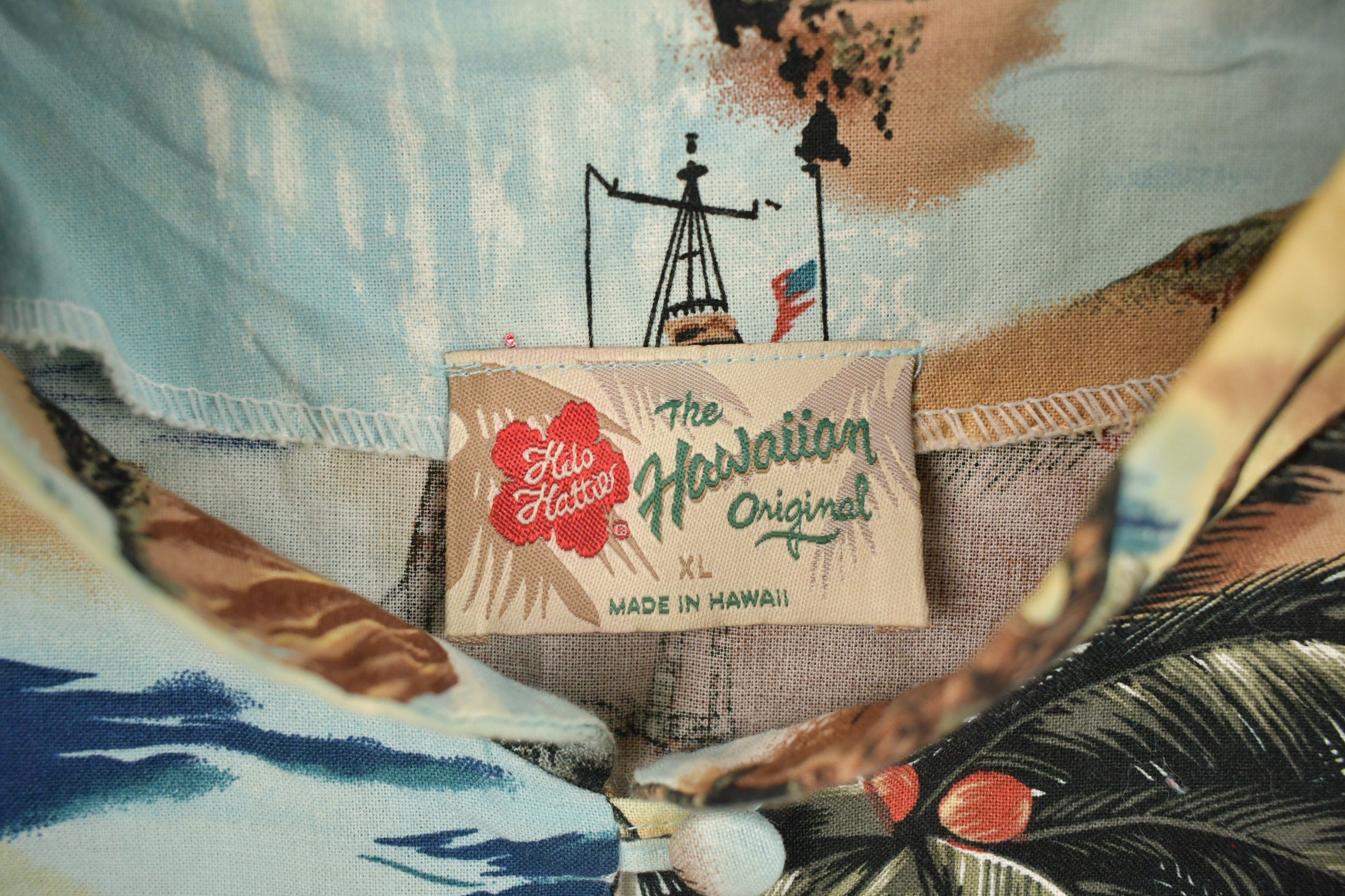 Vintage 1970s Hawaiian Original Button Up Shirt
