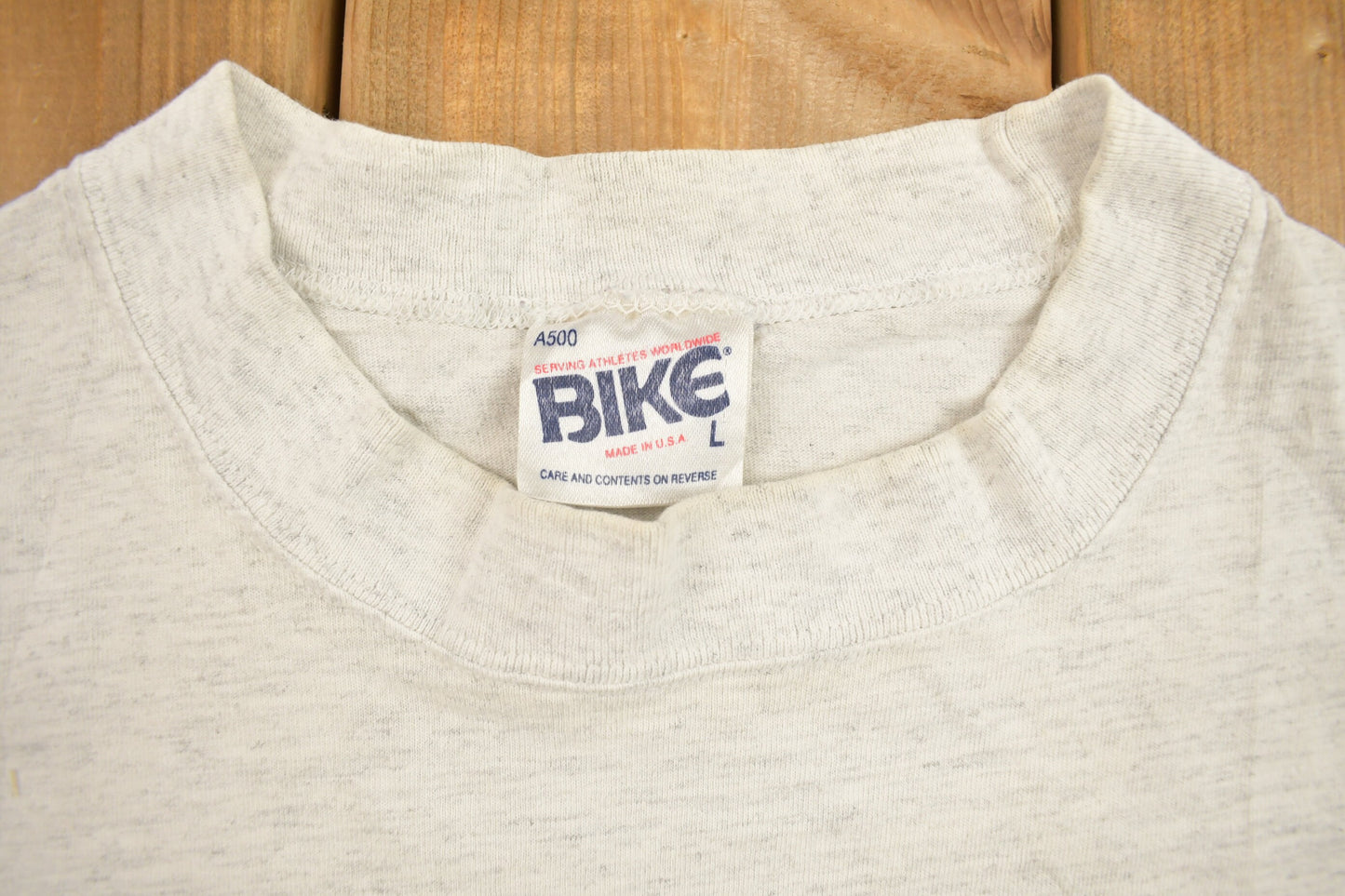 Vintage 1990s Bike Blank T Shirt / Vintage T Shirt / Streetwear / Blank Tee / Made In USA / Distressed