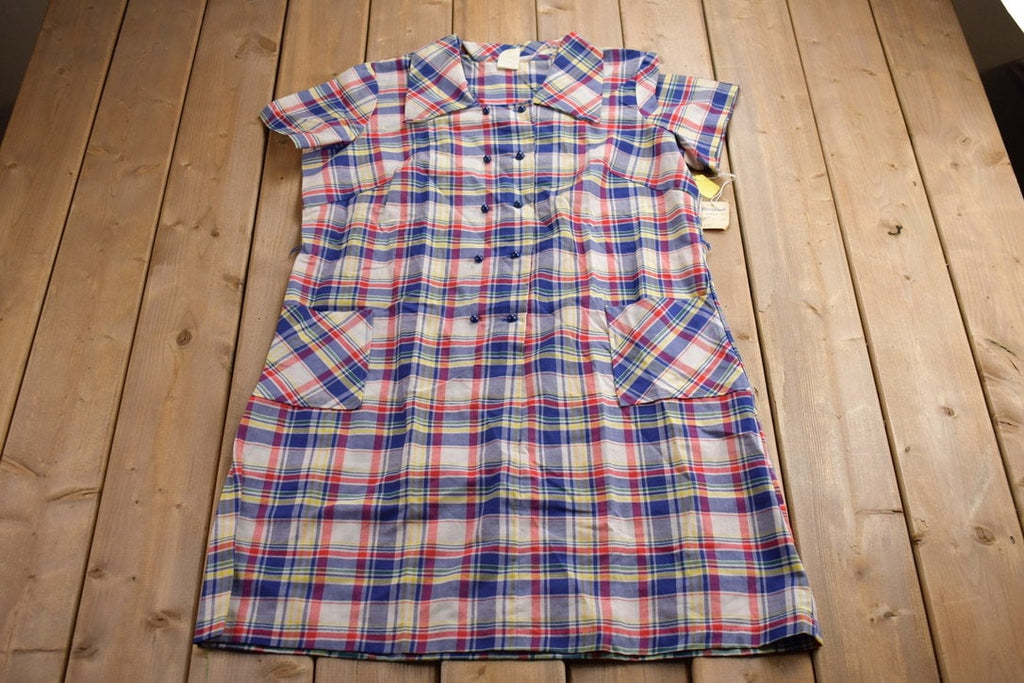 Vintage 1970's Plaid Dress