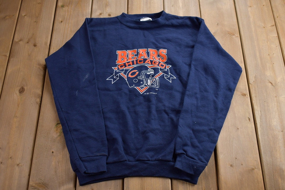 Vintage 1992s Chicago Bears NFL Crewneck Sweatshirt / Made In USA / Football / Sportswear / Americana / NFL