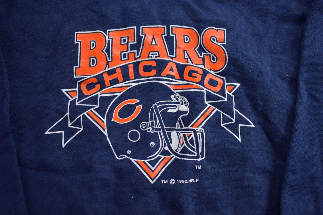 Vintage 1992s Chicago Bears NFL Crewneck Sweatshirt / Made In USA / Football / Sportswear / Americana / NFL