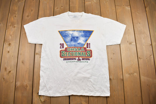 Vintage 2001 Swimming Championship Graphic T Shirt / Vintage T Shirt / Streetwear / Graphic Tee