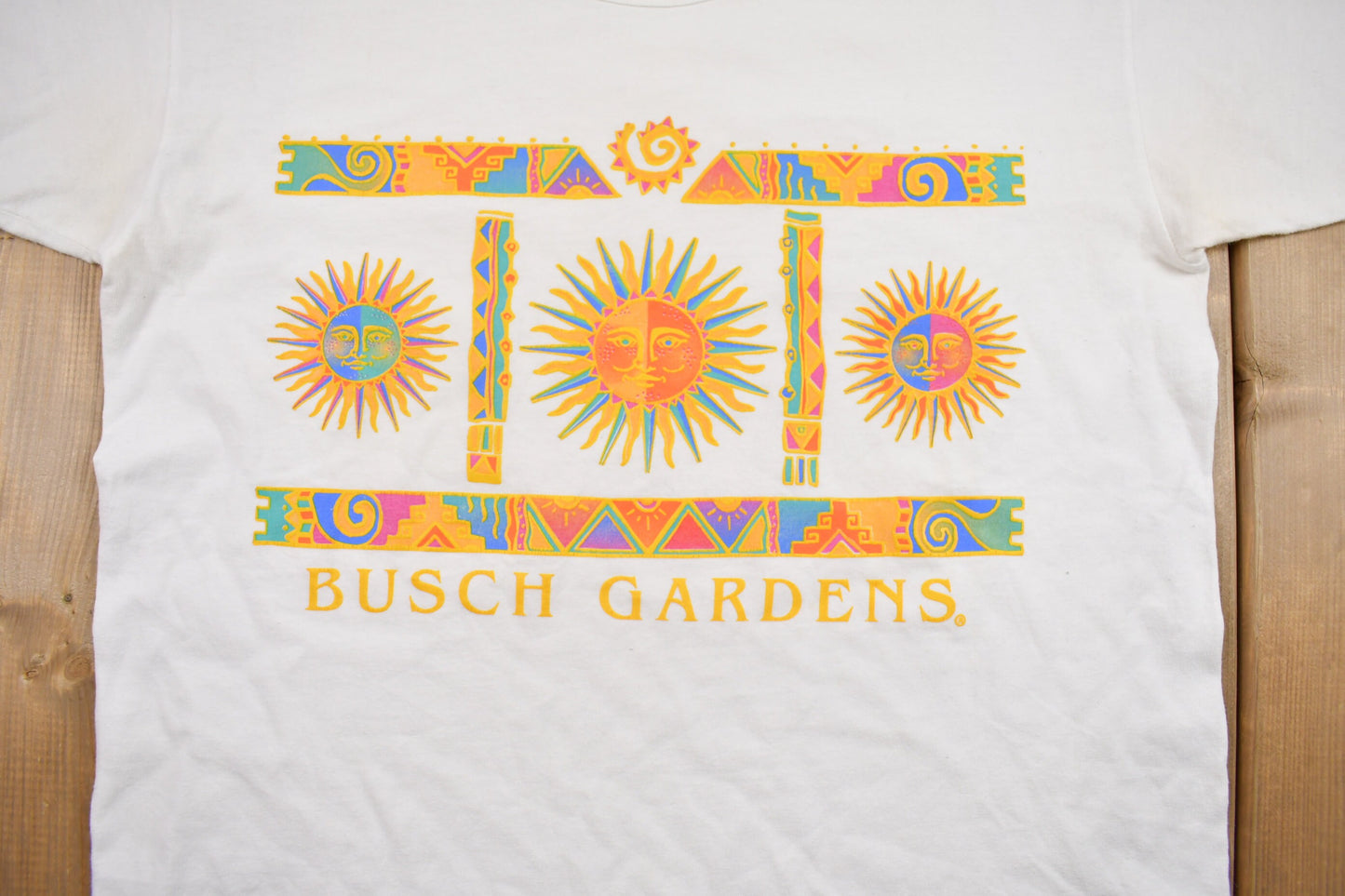 Vintage 1990s Busch Gardens Sun Graphic T Shirt / Vintage T Shirt / Streetwear / Graphic Tee / Made In USA