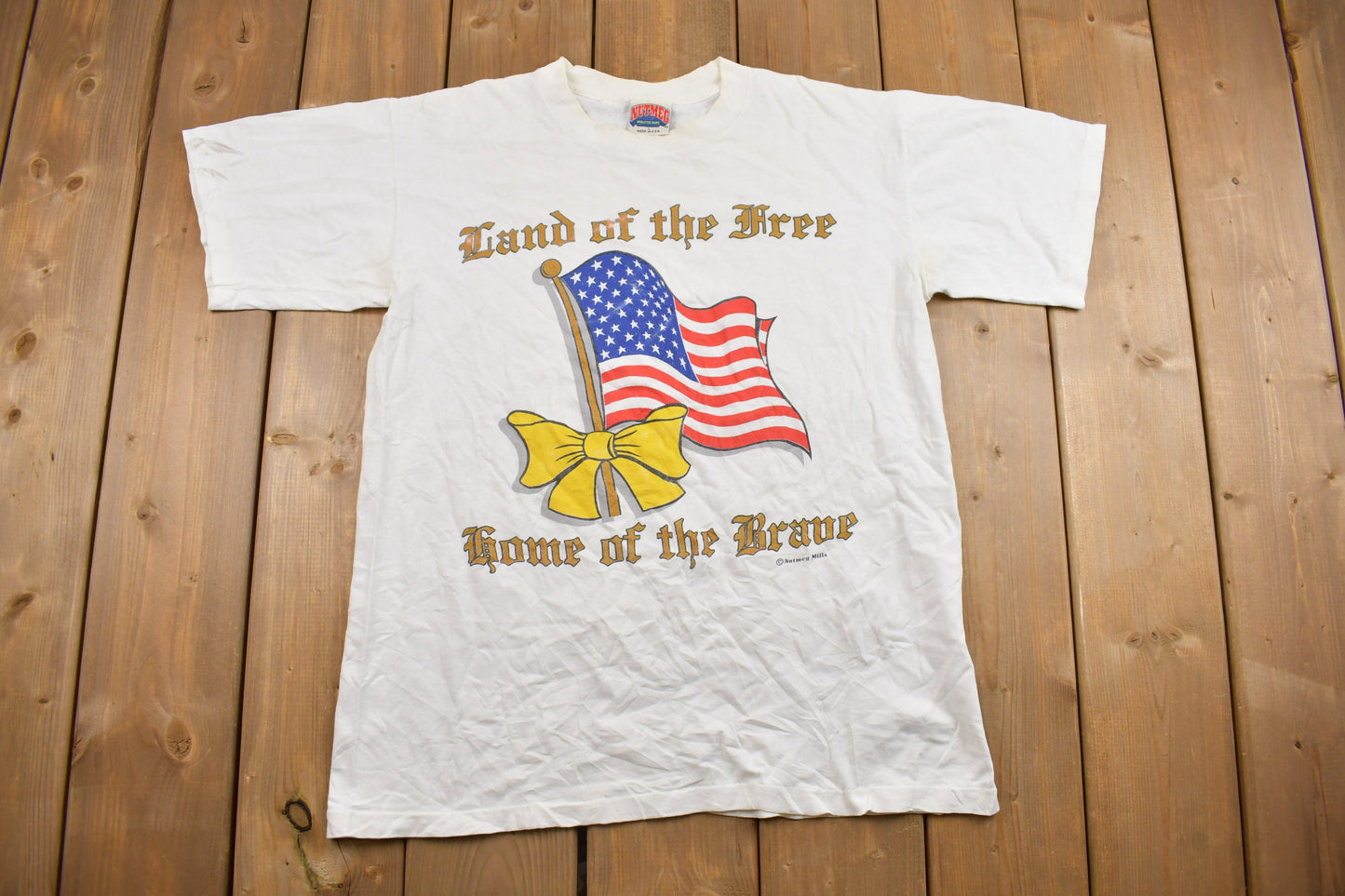 Vintage 1990s Land of the Free Graphic T Shirt / Vintage T Shirt / Streetwear / Graphic Tee / Made In USA