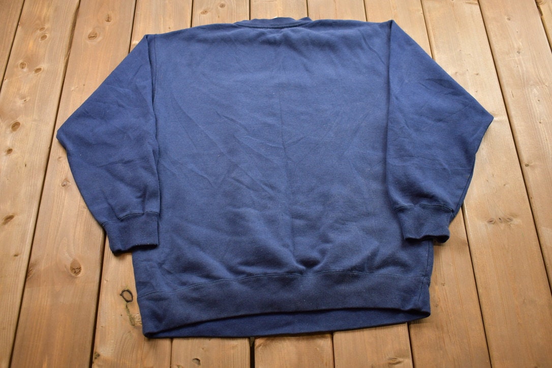 Vintage 1990s Columbia Crewneck Sweatshirt / 90s Crewneck / Vintage Columbia / Essential / Streetwear / 90s Blank / 90s Columbia Crewneck