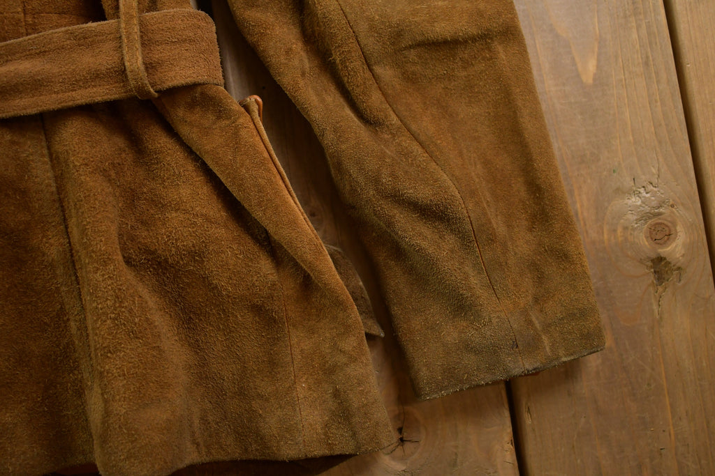 Vintage 1960s Fur Collar Leather Jacket Fall Outerwear