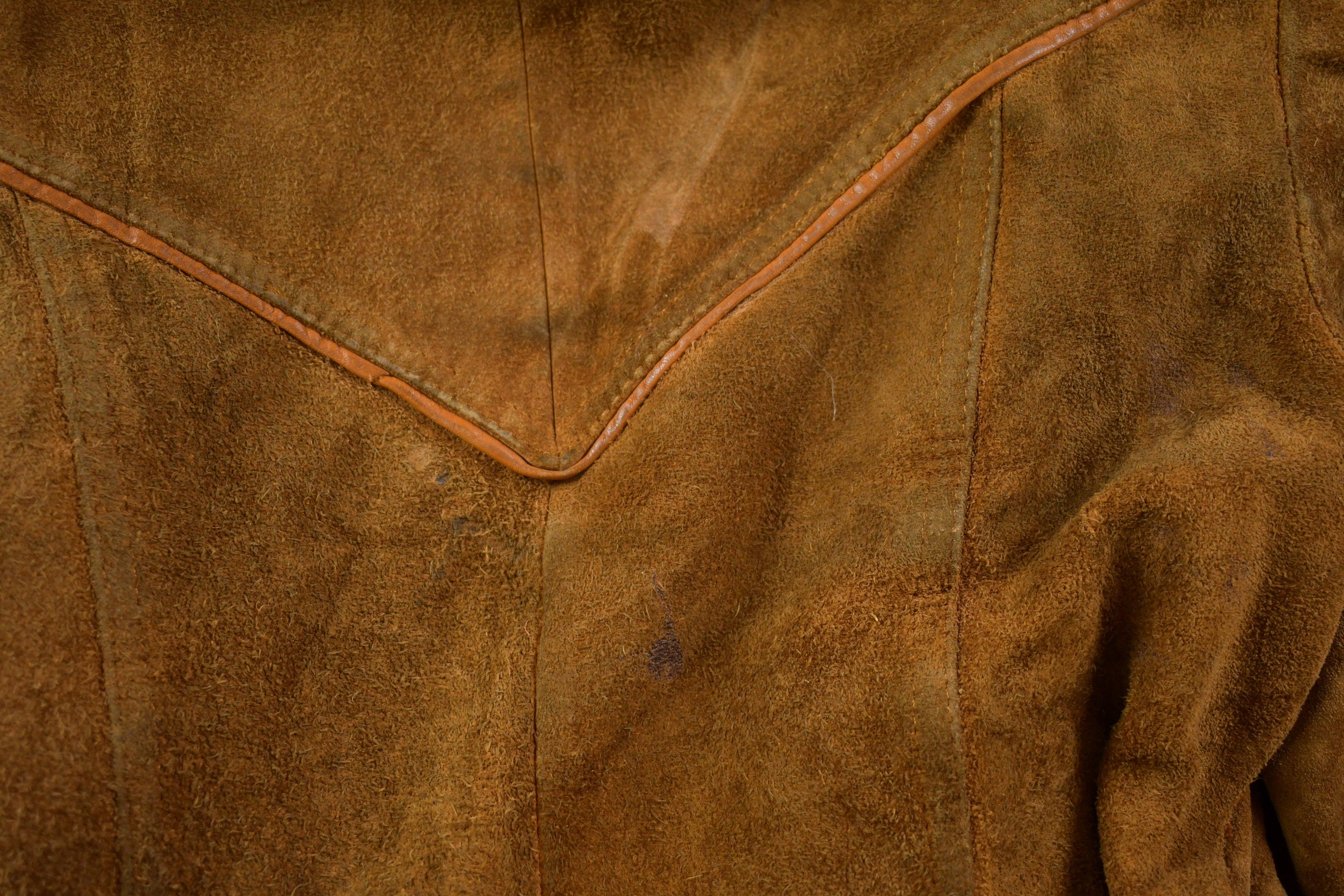 Vintage 1960s Fur Collar Leather Jacket Fall Outerwear