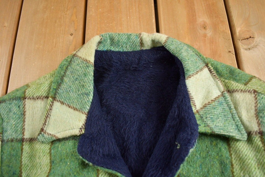 Vintage 1950s Plaid Wool Hunting Jacket