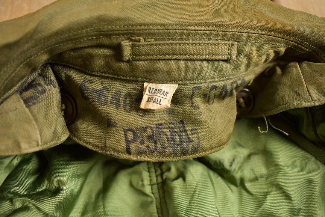 Vintage 1950s US Military Overcoat With Liner