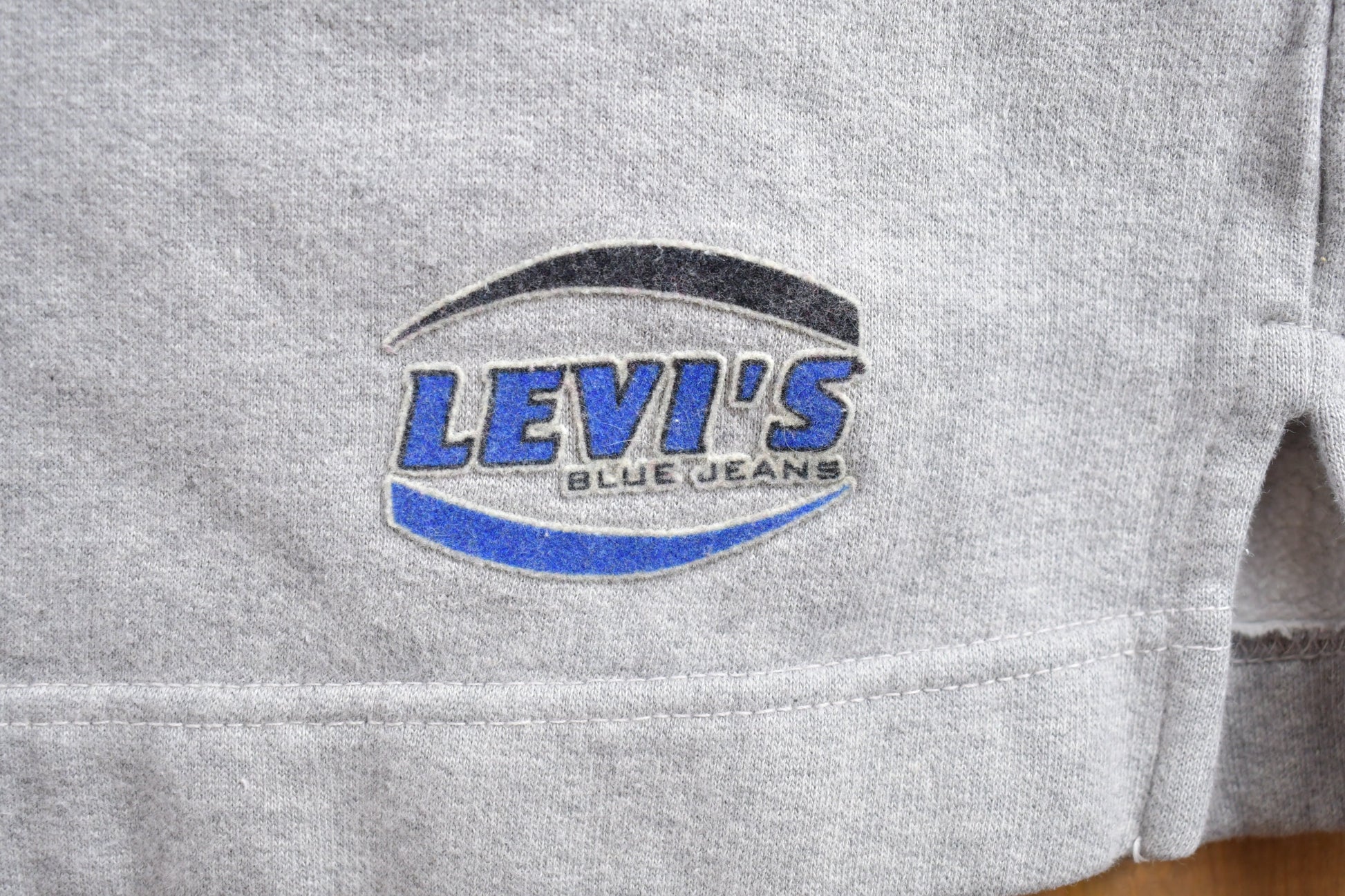 Vintage 1990s Levis Blue Jeans Quarter Zip Sweatshirt