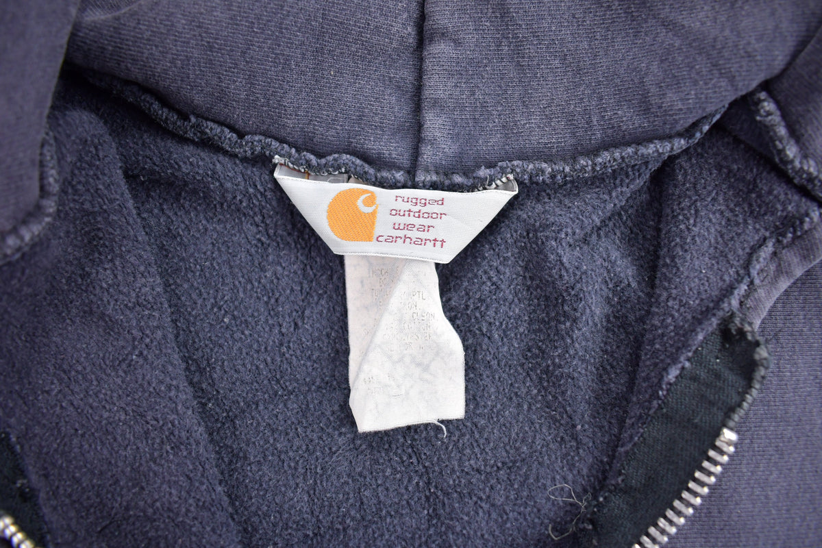 Vintage 1980s Carhartt Rugged Outdoor Zip Up Hoodie Made In USA