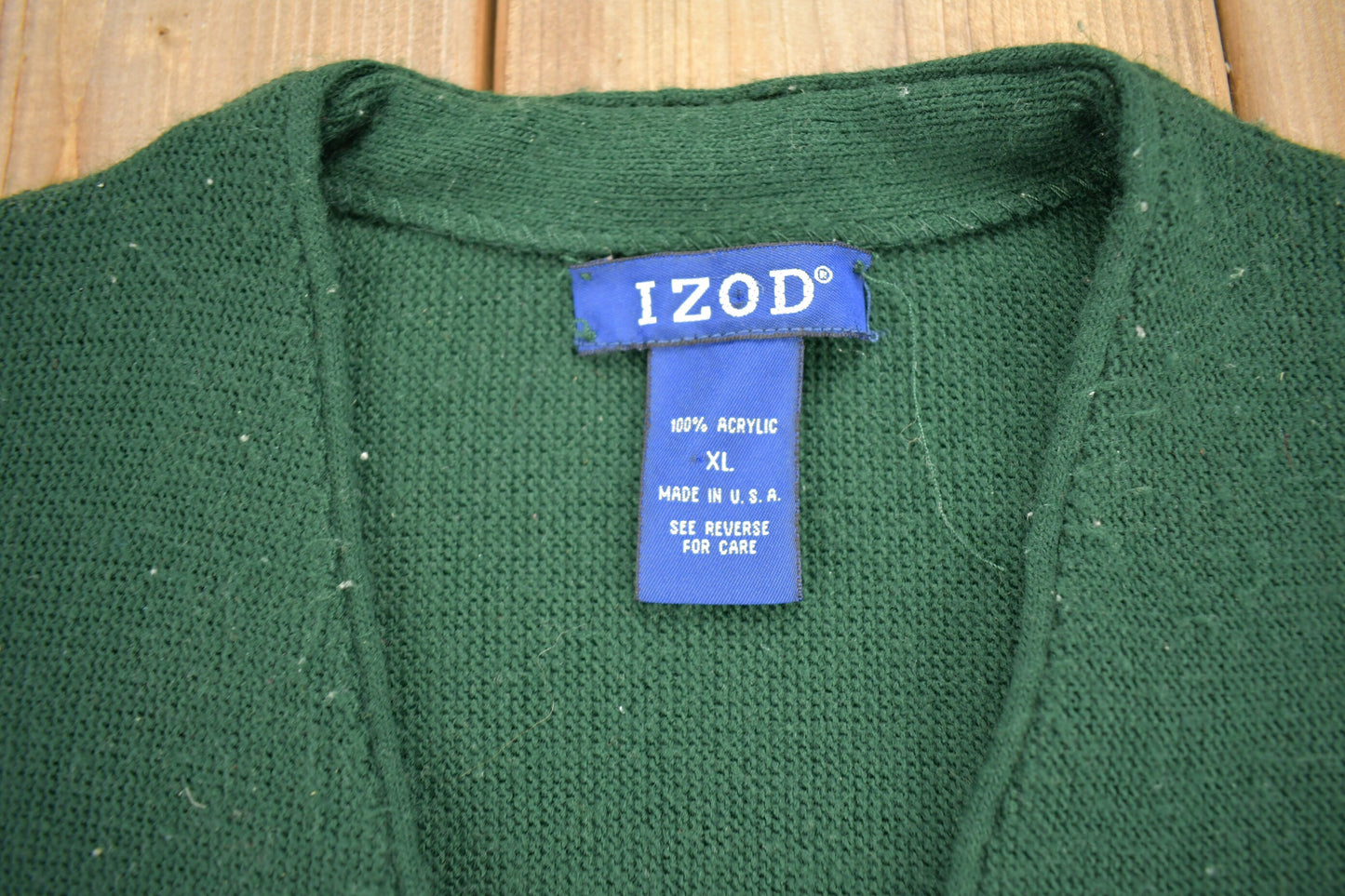 Vintage 1980s IZOD Knit Cardigan Sweater