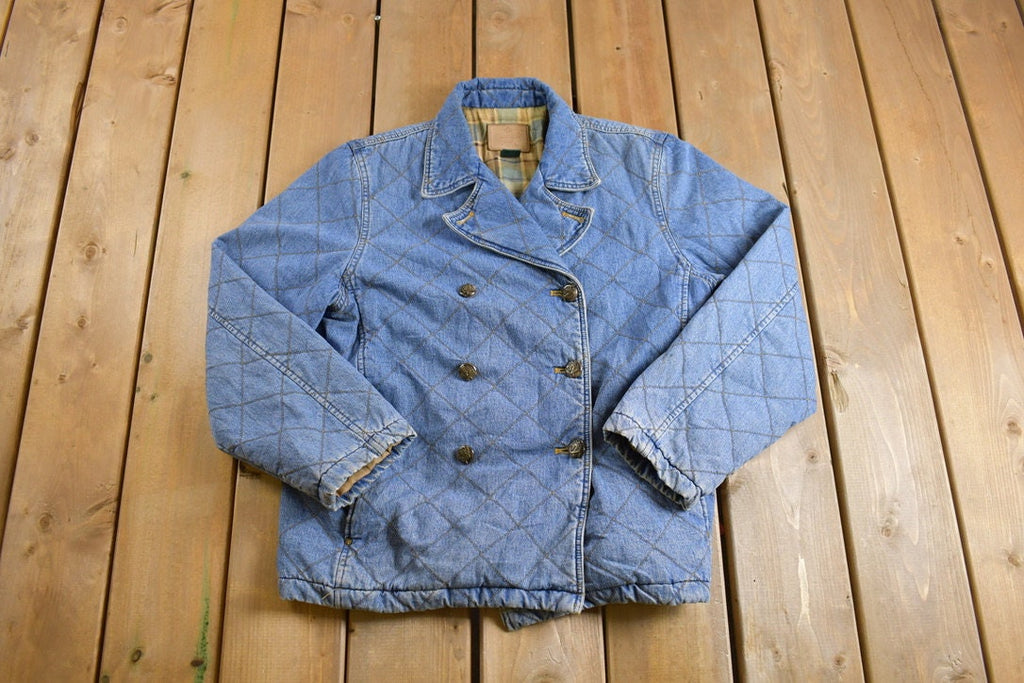 Vintage 1990s Lauren Jeans Co Quilted Denim Jean Jacket