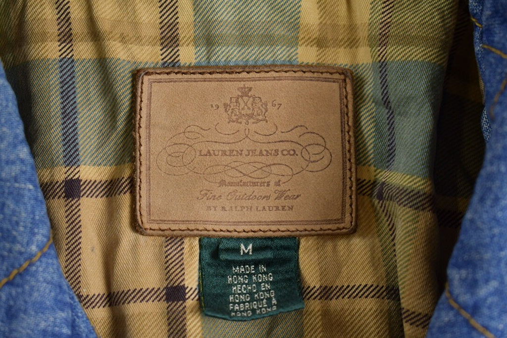 Vintage 1990s Lauren Jeans Co Quilted Denim Jean Jacket