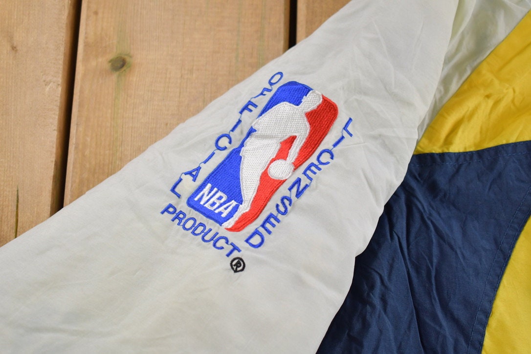Vintage 1990s Indiana Pacers NBA Logo Athletic Shark Tooth Jacket