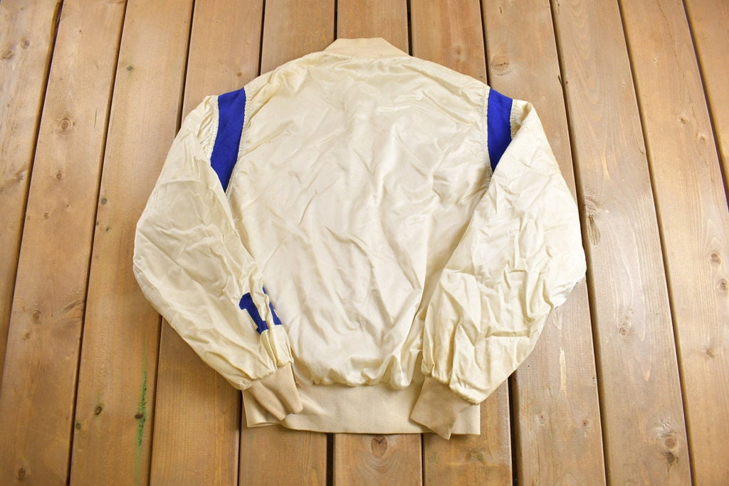Vintage 1950s Collegiate Satin Bomber Jacket