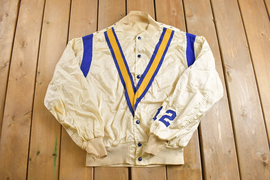 Vintage 1950s Collegiate Satin Bomber Jacket