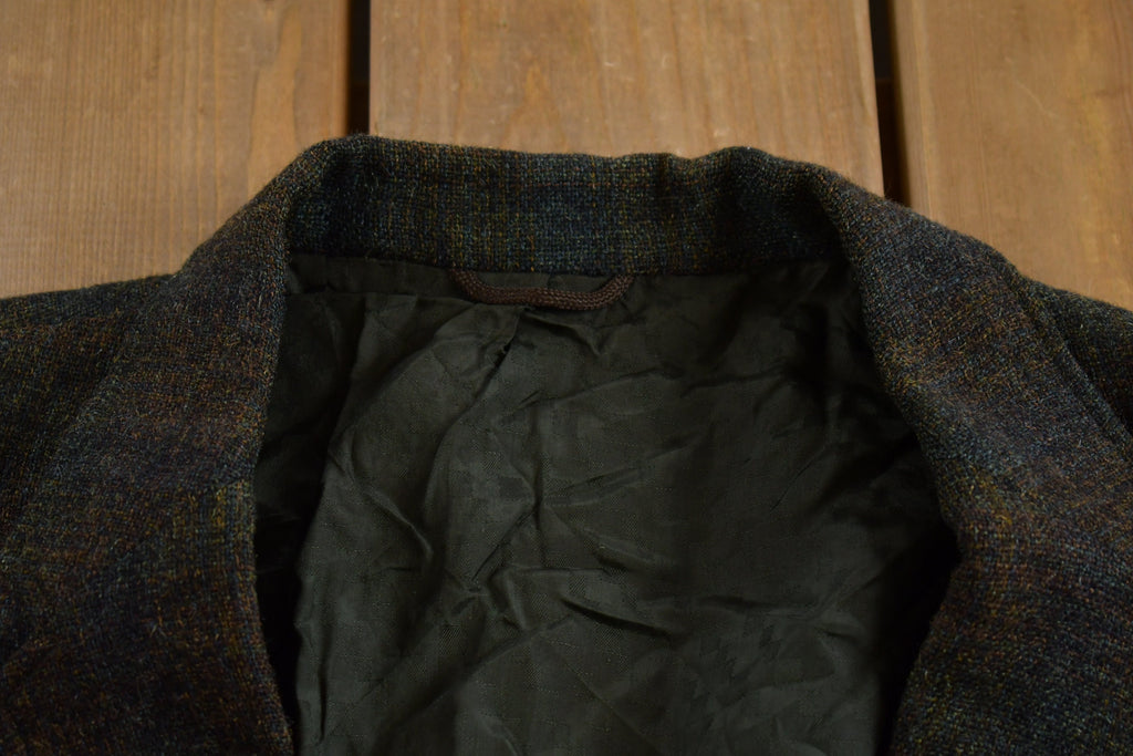 Vintage 1970s Sears Plaid Wool Blazer