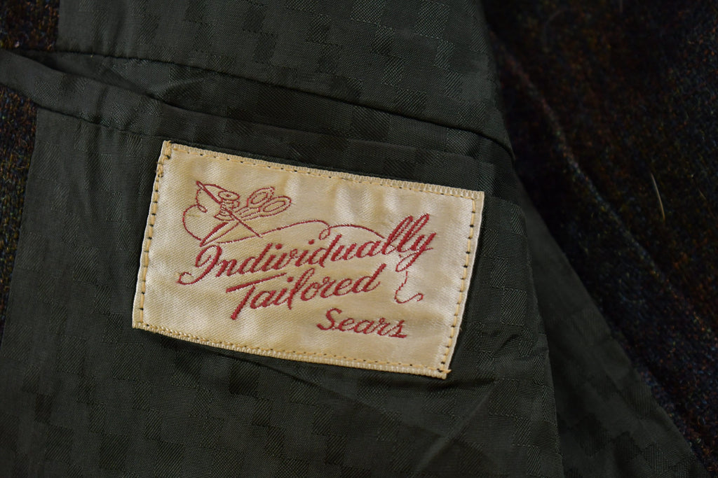 Vintage 1970s Sears Plaid Wool Blazer