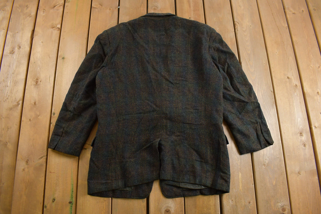 Vintage 1970s Sears Plaid Wool Blazer