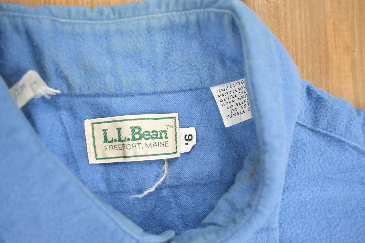 Vintage 1990s LL Bean Blue Button Up Shirt