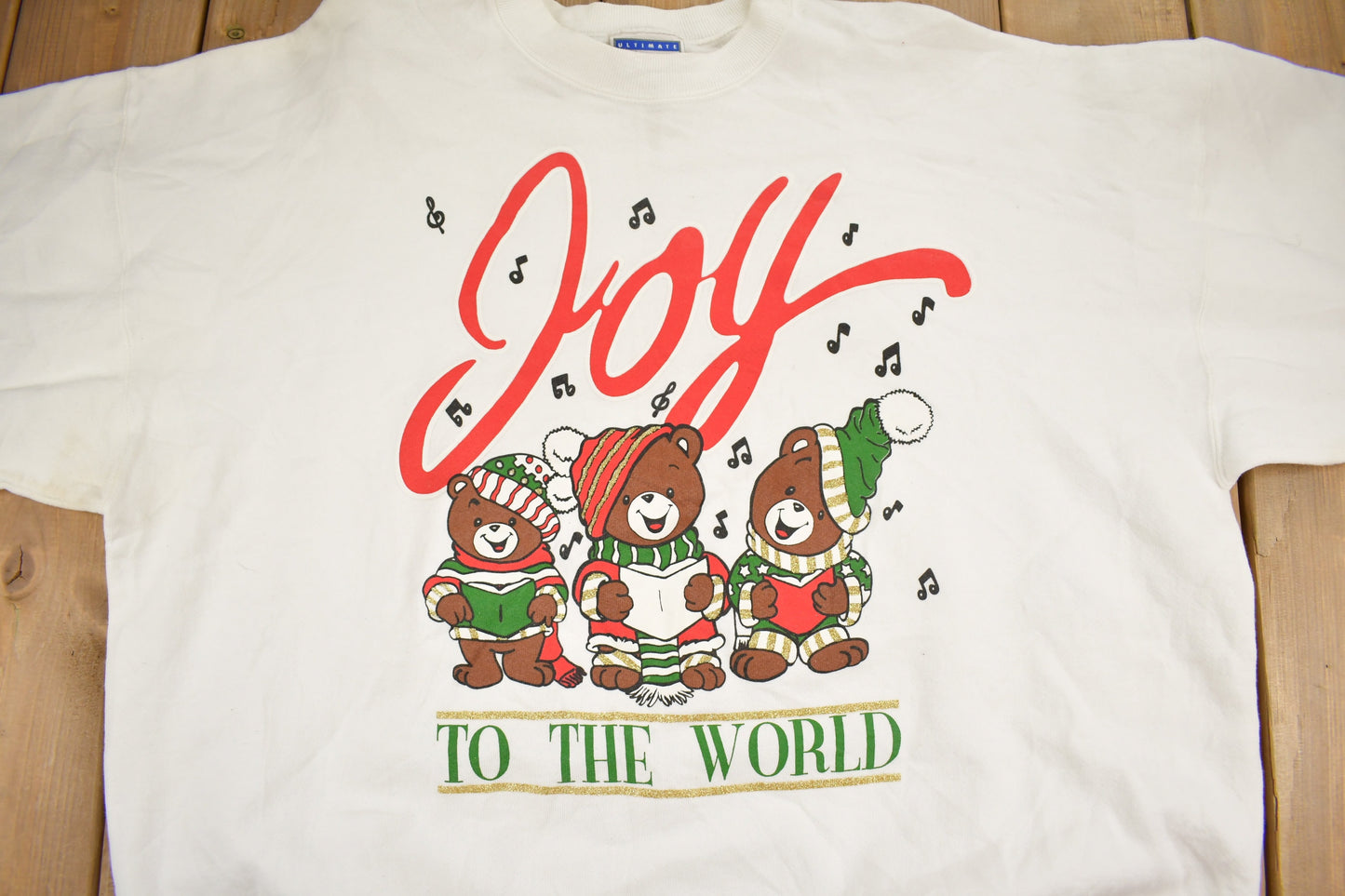 Vintage 1990s Joy To The World Christmas Sweater