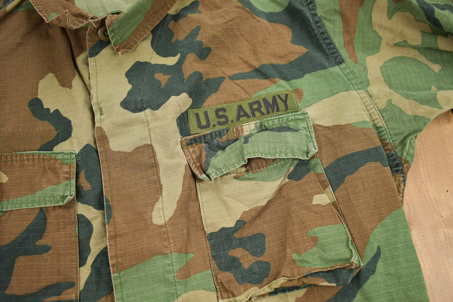 Vintage 1995 US Army Woodland Camo Hot Weather Combat Jacket