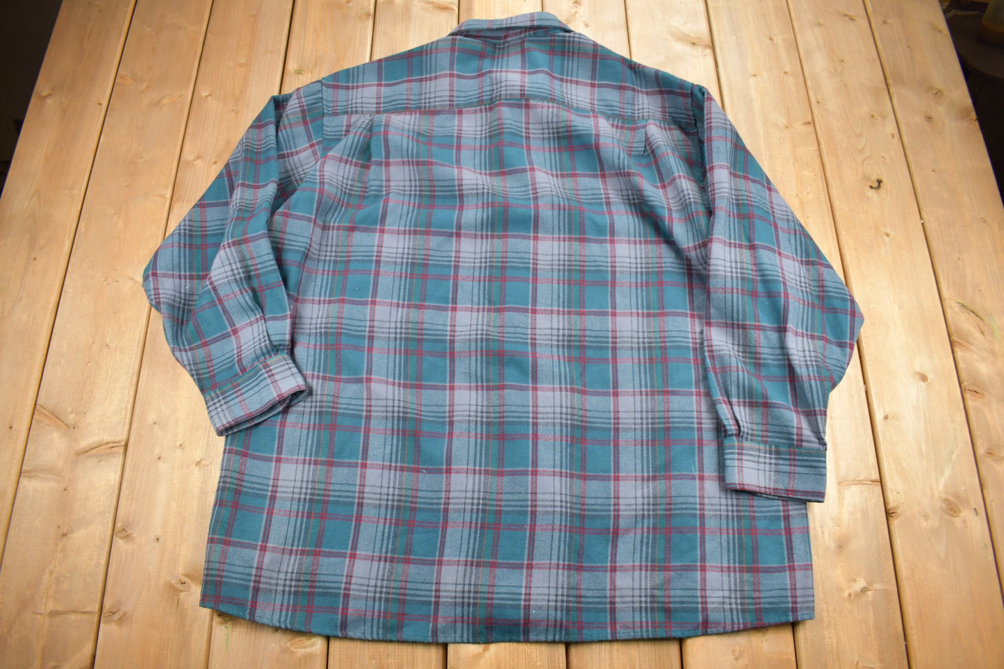 Vintage 1990s Himalaya Plaid Flannel Button Up Shirt