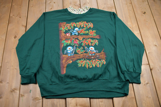 Vintage 1990s Bird Theme Crewneck Sweater