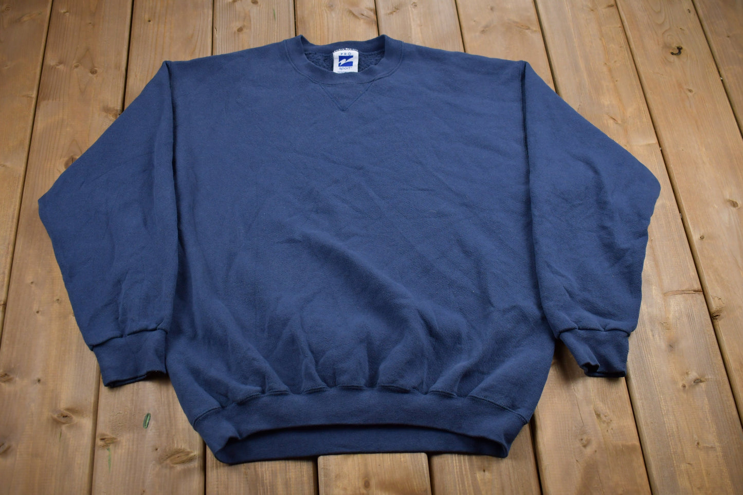 Vintage 1990s Navy Blue Blank Crewneck Sweatshirt