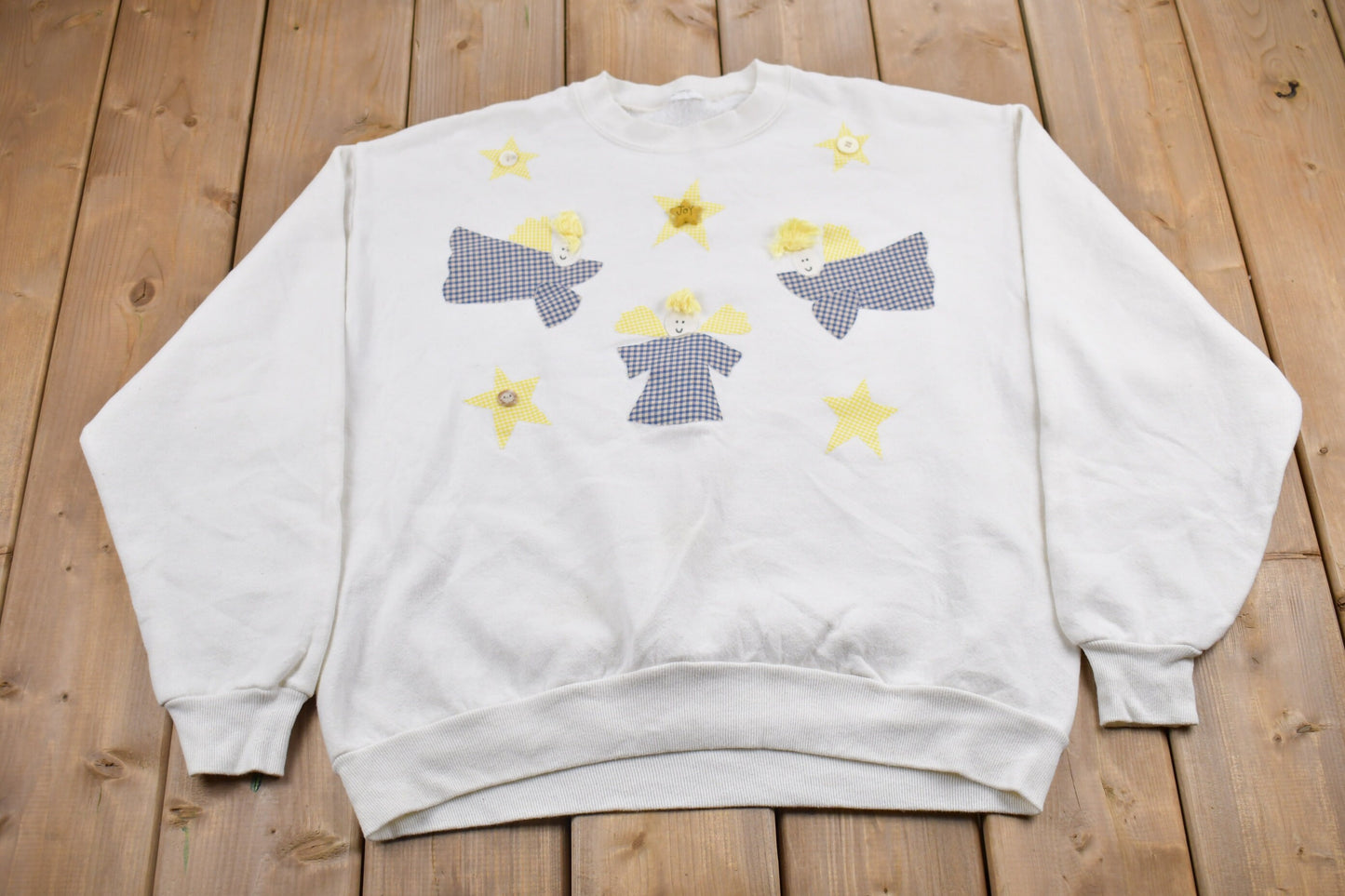 Vintage 1990s Angel Theme Crewneck Sweater