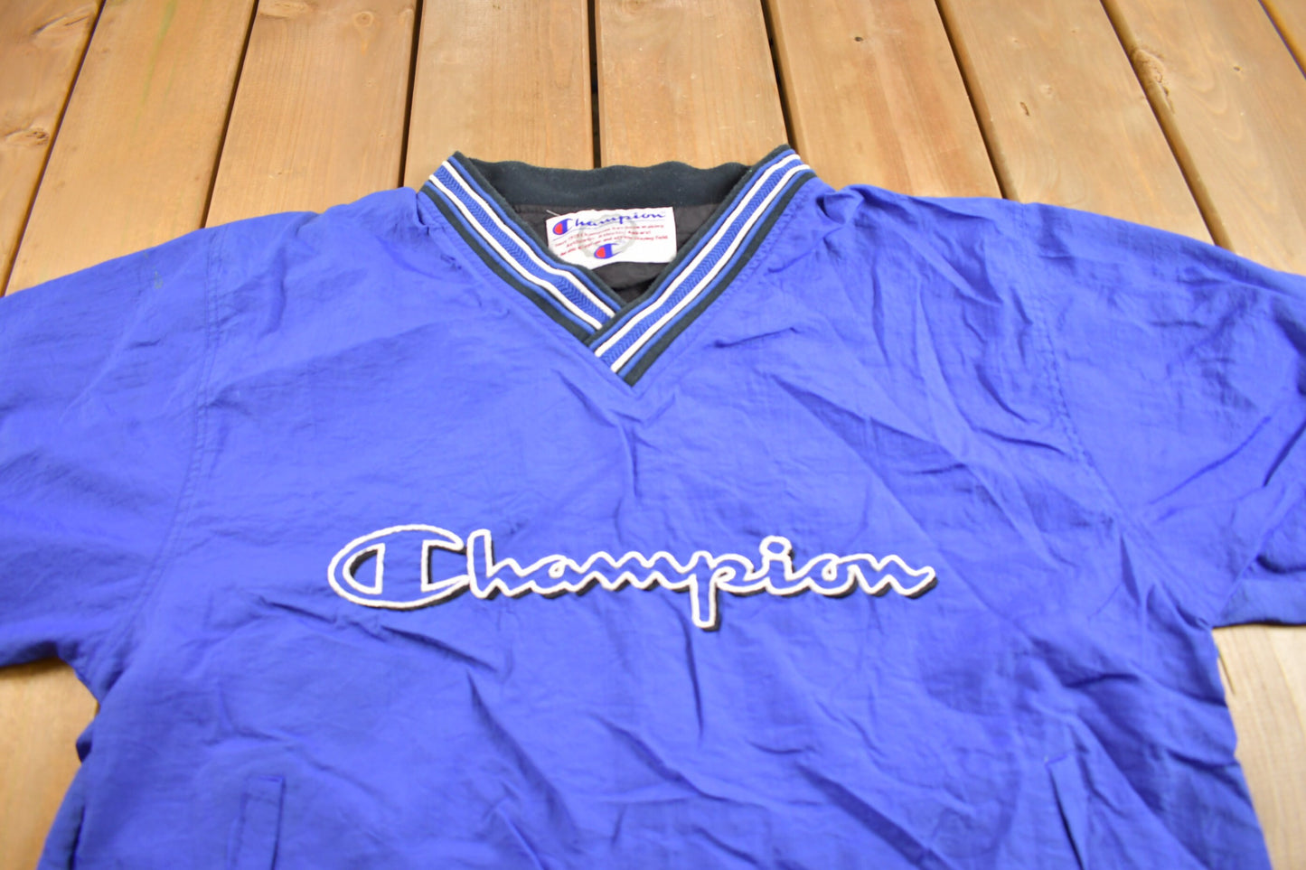 Vintage 1990s Champion Embroidered Spell Out Windbreaker