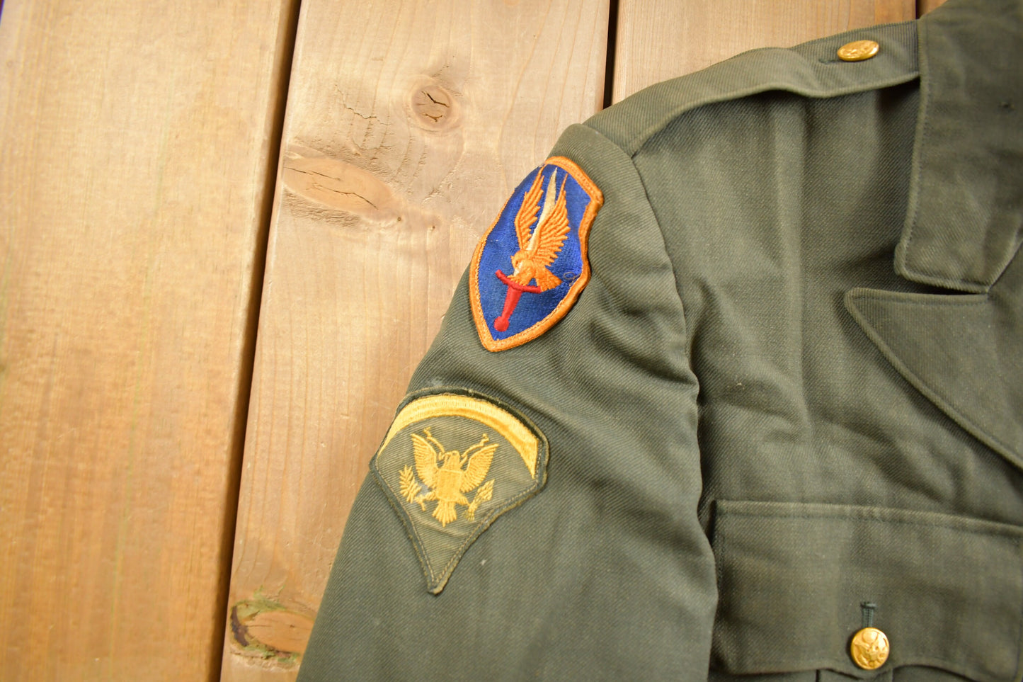 Vintage 1960s US Army Military Uniform Jacket