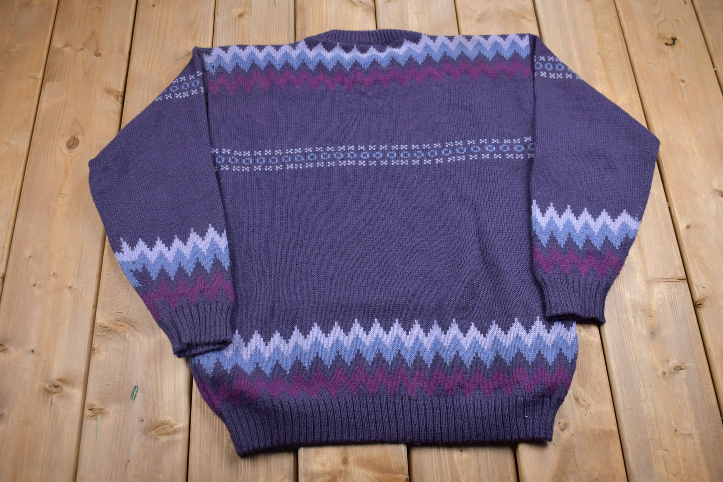 Vintage 1990s Abstract Alpaca Knitted Crewneck Sweater