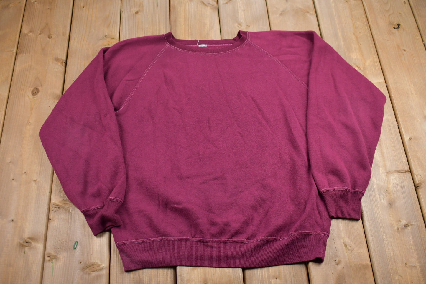 Vintage 1990s Blank Red Crewneck Sweatshirt