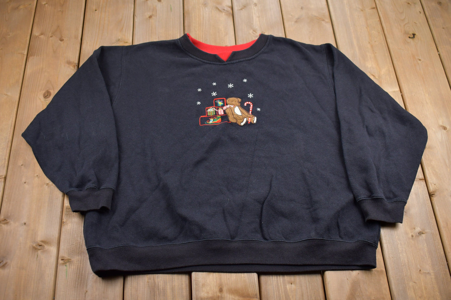 Vintage 1990s Shenanigans Teddy Bear Theme Christmas Sweater