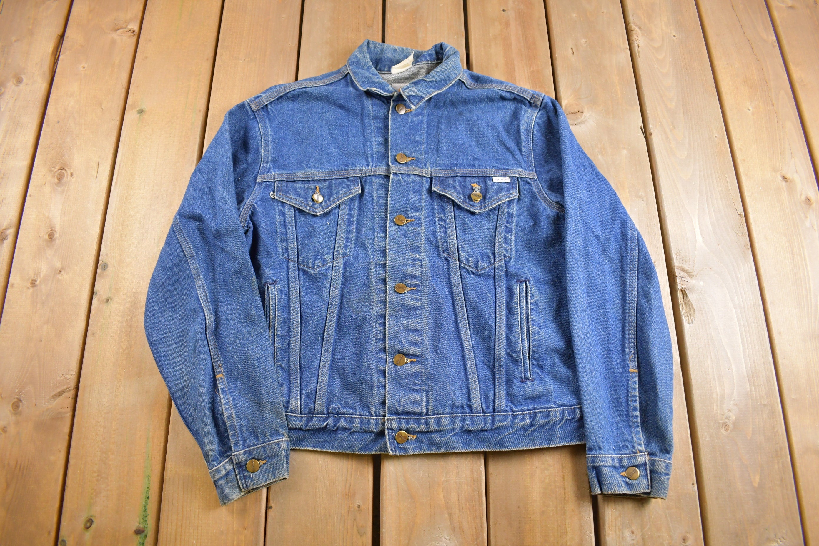 Vintage 1980s Carhartt Medium Wash Jean Jacket