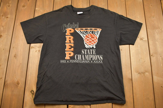 Vintage 1993 Graphic Basketball Championship T-Shirt