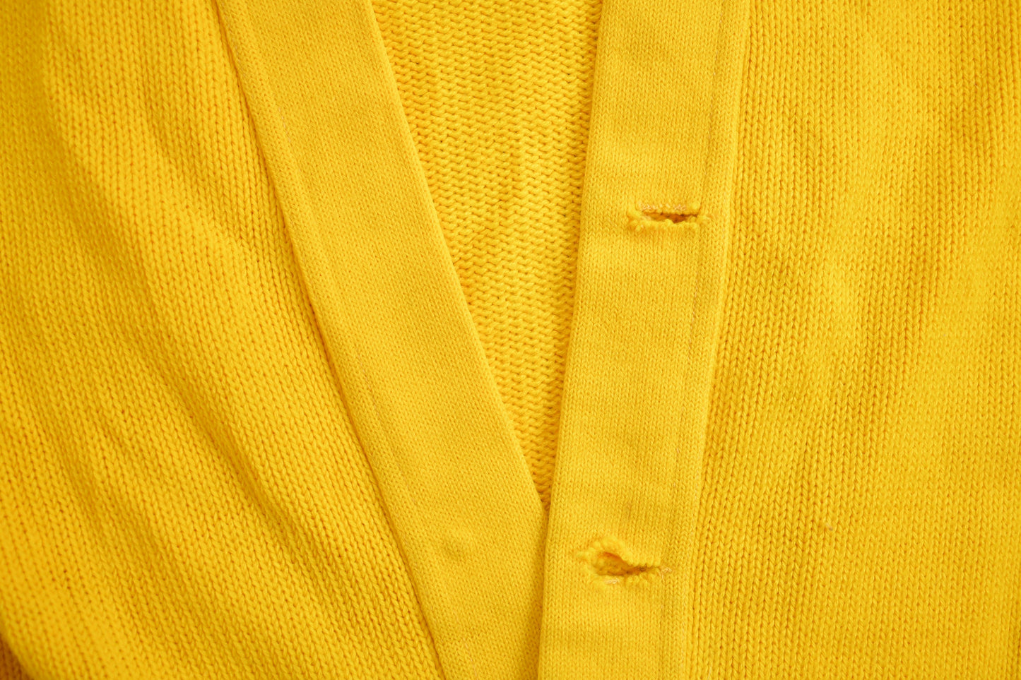 Vintage 1990s Yellow Knitted Cardigan Sweater