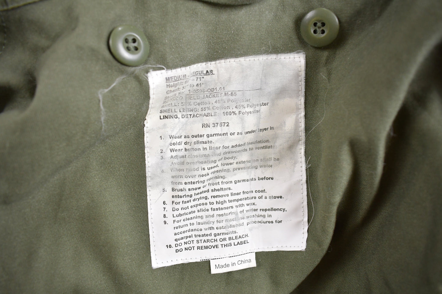 Vintage 1990s M-65 US Military Field Coat