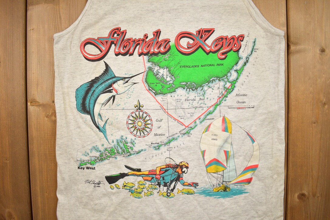 Vintage 1990s Florida Key West Souvenir T Shirt