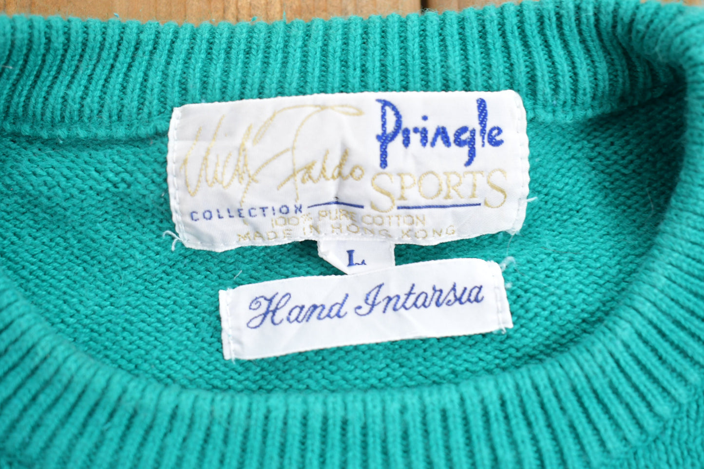 Vintage 1990s Pringle Knitted Golf Theme Crewneck Sweater