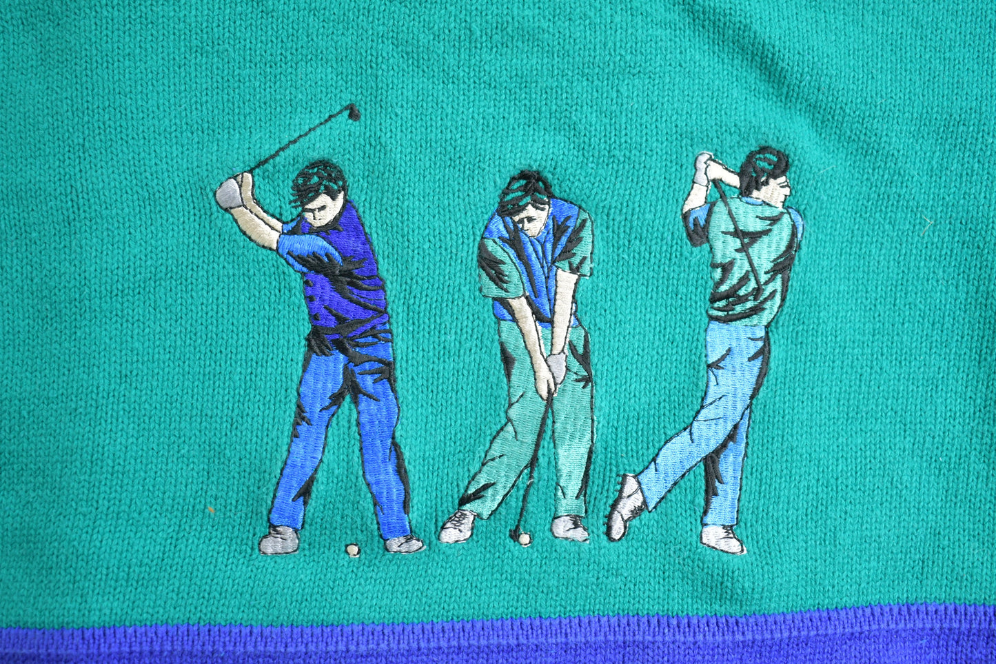 Vintage 1990s Pringle Knitted Golf Theme Crewneck Sweater