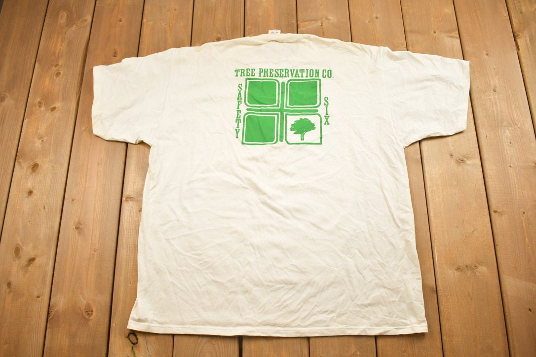 Vintage 1990s Tree Preservation Graphic T-Shirt