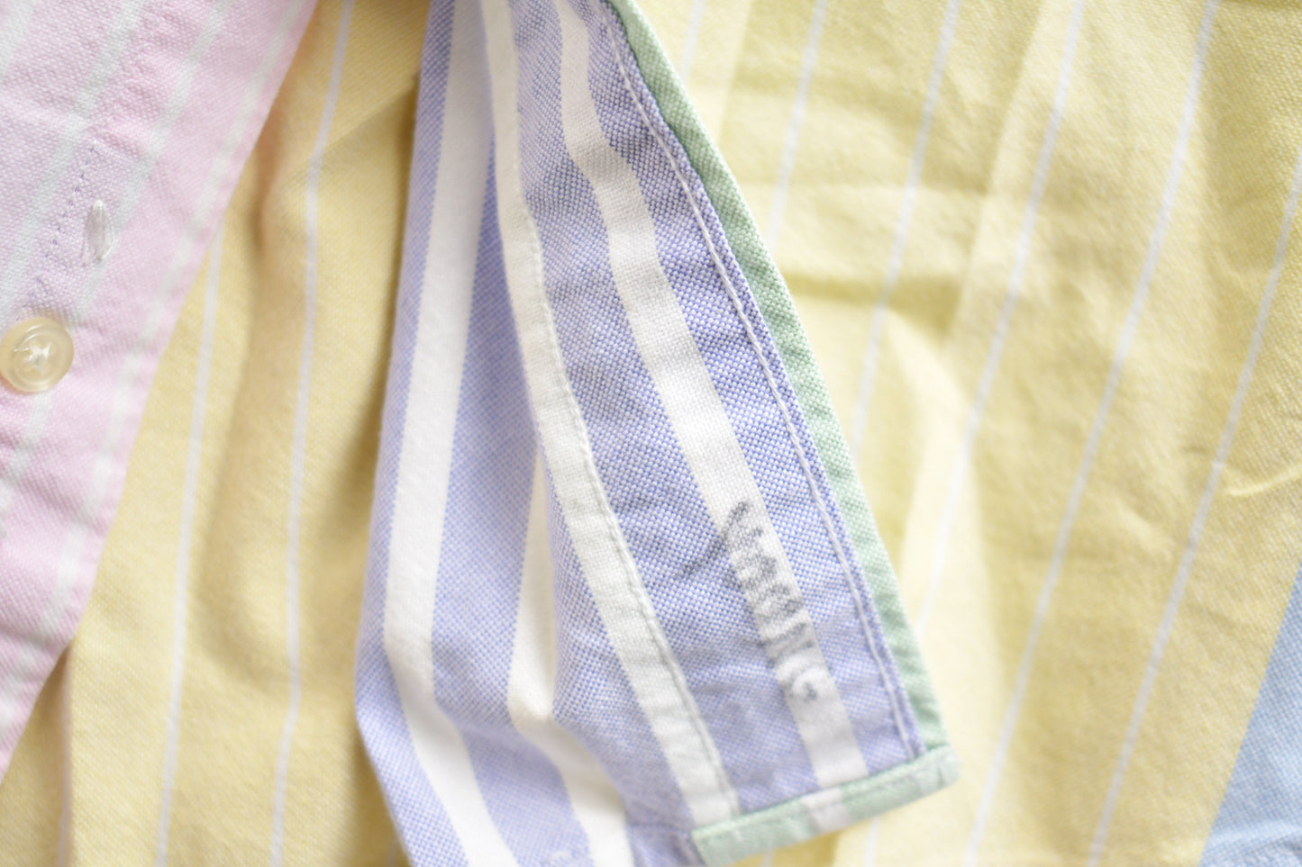 Vintage 1990s Tommy Hilfiger Pastel Striped Button Up Shirt