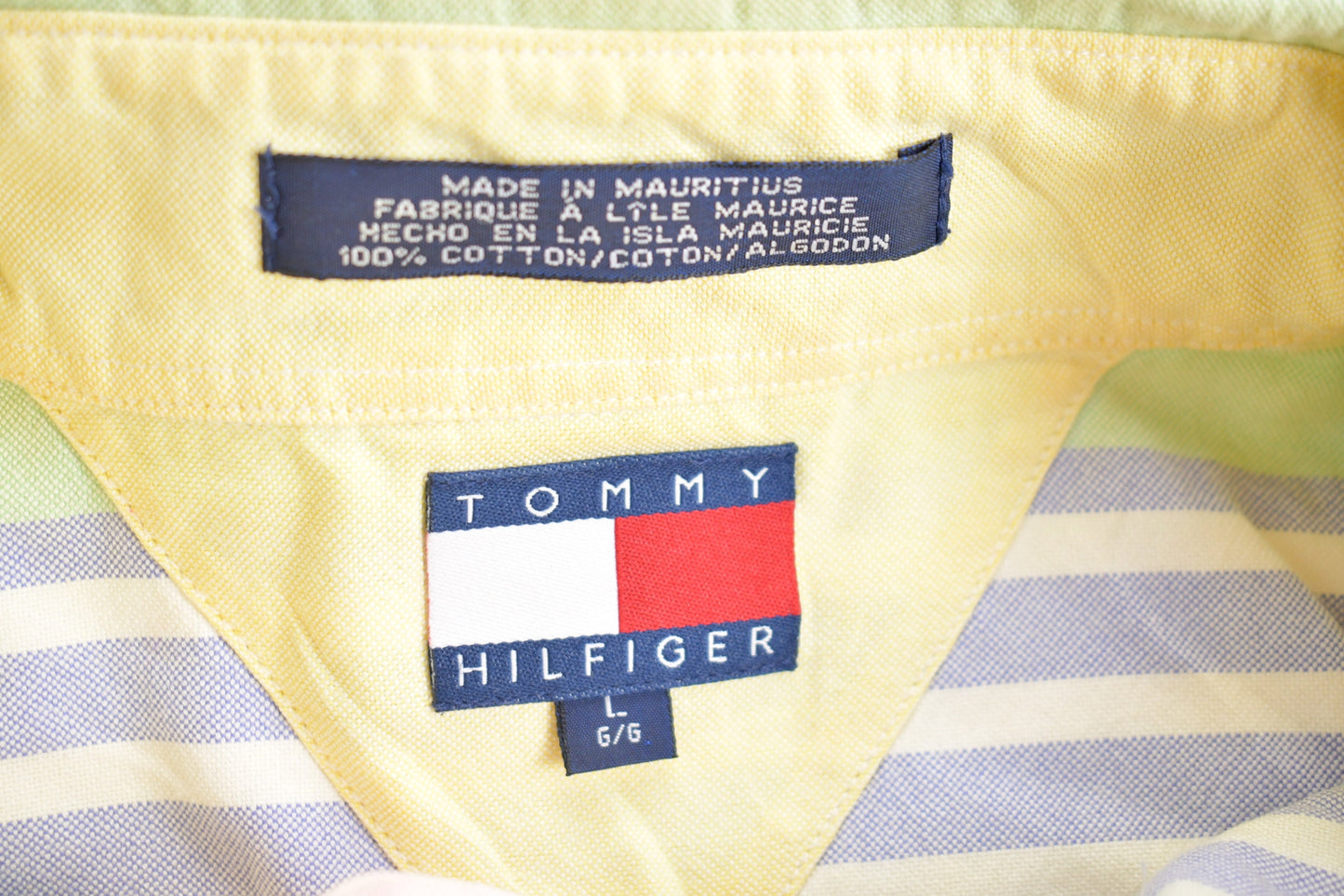 Vintage 1990s Tommy Hilfiger Pastel Striped Button Up Shirt