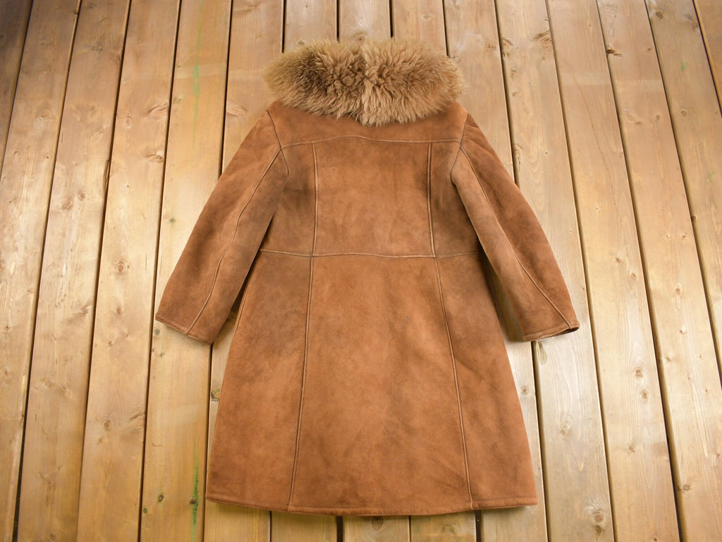 Vintage 1960s Suede Leather Shearling Jacket