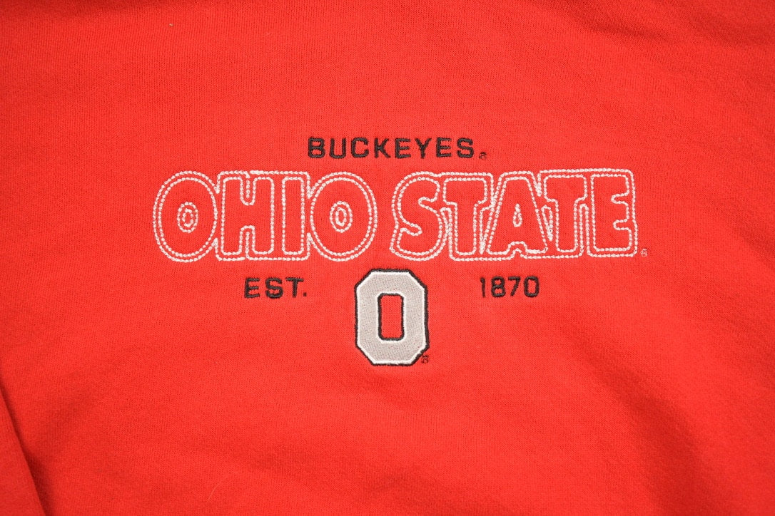 Vintage 1990s Ohio State University Collegiate Crewneck / Embroidered / NCAA Sweatshirt / Sportswear / Americana / Buckeyes