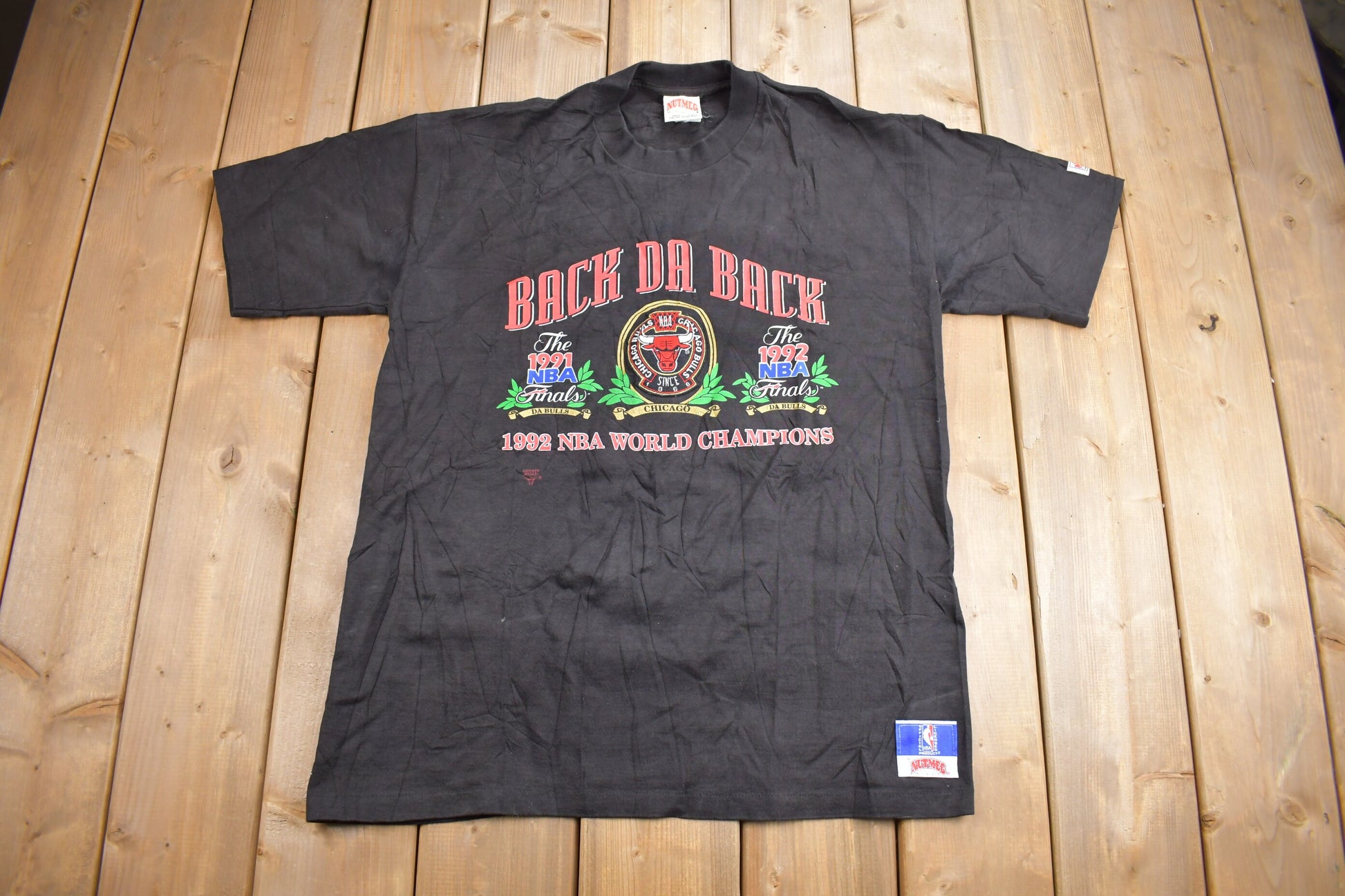 Vintage 1992 Chicago Bulls NBA World Champions Embroidered T-Shirt
